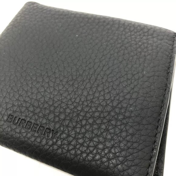 BURBERRY 8043377 logo Wallet Saif Folded wallet Leather Black - Picture 8 of 15